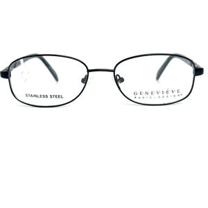 Genevieve‎ Paris Design Eyeglass Frames Matte Black/Silver 51/18/135 17036
